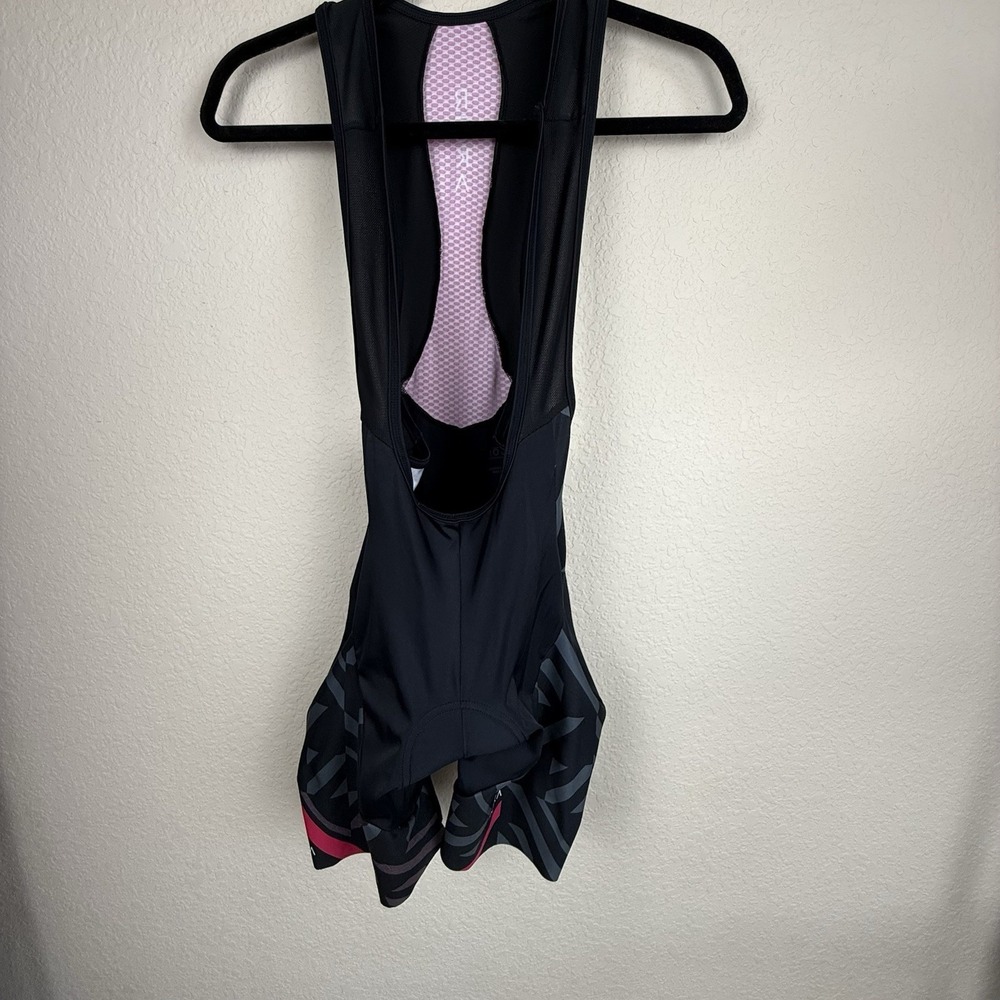 Roka Women's Pro Cycling Bib Black Pink with Padded Chamois Sz S